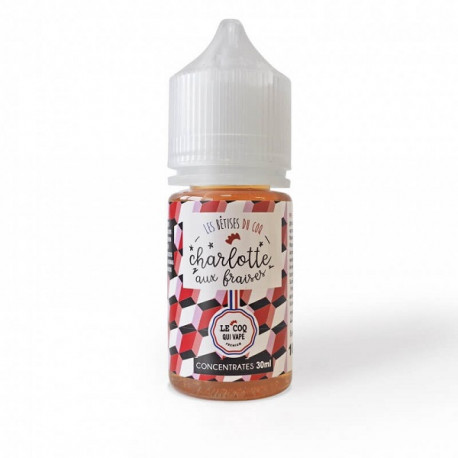 Charlotte Aux Fraises Concentré Le Coq Qui Vape Premium 30ml