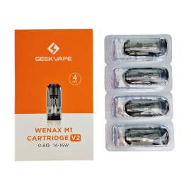 Pack de 4 pods 2ml Wenax M V2 + résistance GeekVape