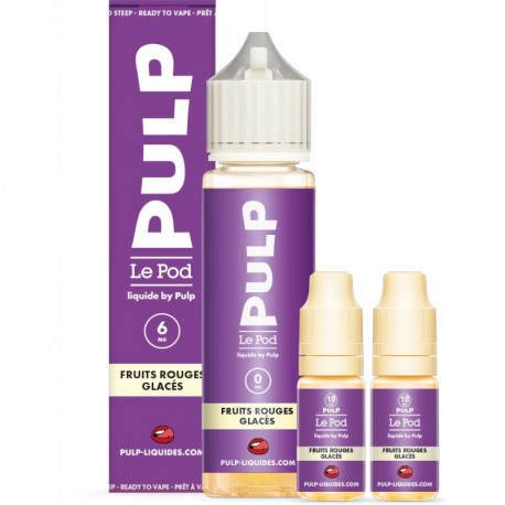 Pack 40ml + 2x10ml Fruits Rouges Glacés Pod Liquide Pulp - 06mg